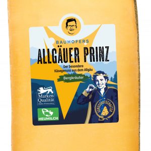 Artikel-Nr. 1902<br>ALLGÄUER PRINZ BERGKRÄUTER, Schnittkäse aus Deutschland, 180 g