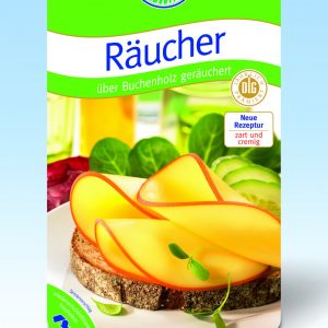 Artikel-Nr. 0403<br>RÄUCHER SCHEIBEN, Schmelzkäsezubereitung aus Deutschland, 200 g