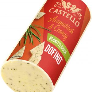 Artikel-Nr. 0567<br>CASTELLO DOFINO ROLLE SCHNITTLAUCH, Schnittkäse aus Dänemark, 1,9 kg