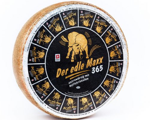Artikel-Nr. 1116<br>DER EDLE MAXX 365 TAGE, Hartkäse aus der Schweiz, 6,5 kg