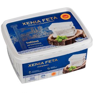 Artikel-Nr. 1357<br>XENIA FETA SCHALE PDO, Feta Käse aus Griechenland, 400 g