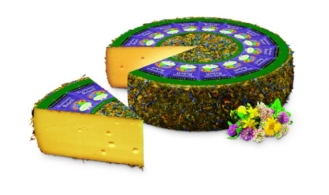 Artikel-Nr. 1726<br>HEUBLUMENREBELL 1/2, Schnittkäse aus Österreich, 3,0 kg