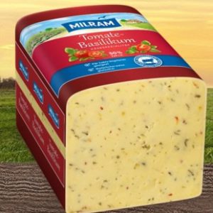 Artikel-Nr. 1778<br>MILRAM TOMATE BASILIKUM, Schnittkäse aus Deutschland, 1,5 kg