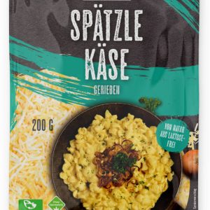 Artikel-Nr. 1853<br>SPÄTZLEKÄSE GERIEBEN, Hartkäse aus Deutschland, 200 g