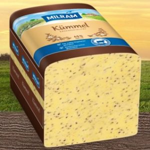 Artikel-Nr. 1889<br>MILRAM BUTTERKÄSE KÜMMEL, Schnittkäse aus Deutschland, 1,5 kg