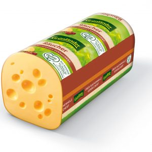 Artikel-Nr. 1909<br>GRÜNLÄNDER RÄUCHERBROT, Schnittkäse aus Deutschland, 2,9 kg