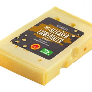 Artikel-Nr. 1924<br>ALLGÄUER EMMENTALER g.U., Hartkäse aus Deutschland, ca. 250 g