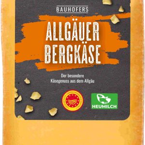 Artikel-Nr. 1886<br>ALLGÄUER BERGKÄSE g.U., Hartkäse aus Deutschland, 180 g