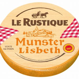 Artikel-Nr. 2689<br>LE RUSTIQUE MUNSTER LISBETH AOP, Weichkäse aus Frankreich, 1,0 kg