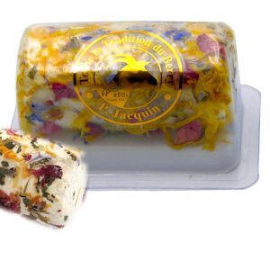 Artikel-Nr. 2708<br>BUCHETTE CHEVRE SOUS COQUE FLEURS, Frischkäse aus Frankreich, 100 g