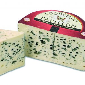 Artikel-Nr. 2877<br>ROQUEFORT PAPILLON 1/2, Halbfester Schnittkäse aus Frankreich, 1,3 kg