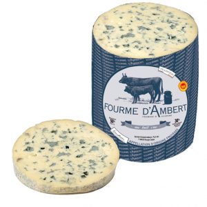 Artikel-Nr. 3329<br>FOURME D'AMBERT AOP TRADITION EMOTION, Halbfester Schnittkäse aus Frankreich, 2,5 kg
