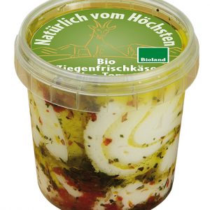 Artikel-Nr. 3505<br>ZIEGENFRISCHKÄSE ÖL OLIVE TOMATE, Frischkäse aus Deutschland, 145 g