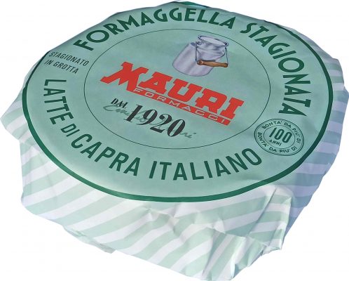 Artikel-Nr. 4328<br>FORMAGGELLA STAGIONATA DI CAPRA, Weichkäse aus Italien, 620 g