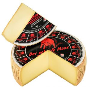 Artikel-Nr. 7215<br>SCHARFE MAXX 1/4, Schnittkäse aus der Schweiz, 1,6 kg