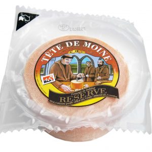 Artikel-Nr. 7236<br>TETE DE MOINE RESERVE 1/2 LAIB, Schnittkäse aus der Schweiz, 400 g