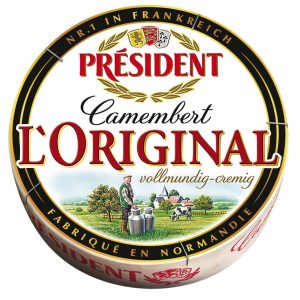 Artikel-Nr. 2175<br>CAMEMBERT PRÉSIDENT L'ORIGINAL, Weichkäse aus Frankreich, 250 g