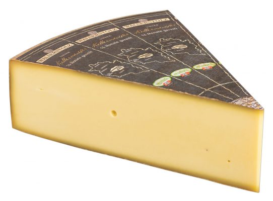 Artikel-Nr. 5626<br>WALSERSTOLZ KELLERMEISTER<br>BERGKÄSE 1/8 LAIB, <br>Hartkäse aus Österreich, 3,5 kg