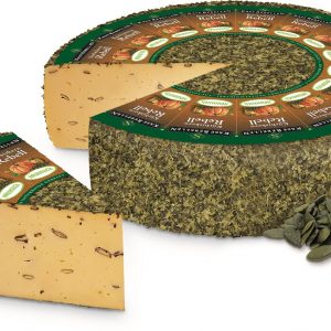 Artikel-Nr. 1791<br>KÜRBISKERN REBELL 1/2, Schnittkäse aus Österreich, 3,0 kg