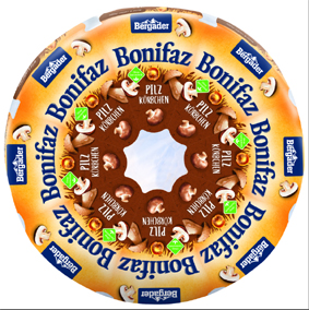 Artikel-Nr. 1942<br>BONIFAZ PILZKÖRBCHEN, Weichkäsezubereitung aus Deutschland, 1,2 kg