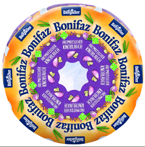 Artikel-Nr. 1946<br>BONIFAZ AROMATISCHER KNOBLAUCH, Weichkäse aus Deutschland, 1,2 kg
