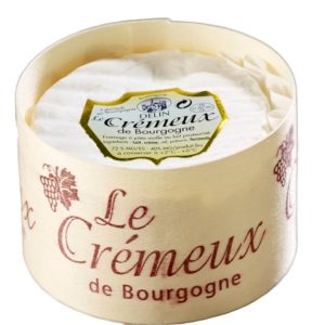 Artikel-Nr. 2107<br>CREMEUX DE BOURGOGNE HOLZSCHACHTEL, Weichkäse aus Frankreich, 200 g
