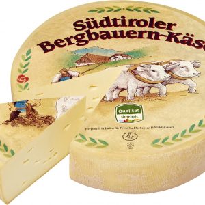 Artikel-Nr. 0291<br>SÜDTIROLER BERGBAUERNKÄSE 1/4, Schnittkäse aus Italien/Südtirol, 2,5 kg