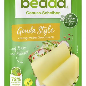 Artikel-Nr. 5070<br>BEDDA VEGAN GOUDA STYLE SCHEIBEN, Vegane Alternative aus Deutschland, 150g