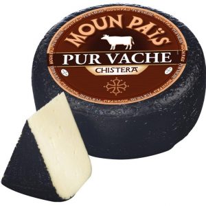 Artikel-Nr. 2675<br>TOMME NOIRE CHISTERA KUHMILCH, Halbfester Schnittkäse aus Frankreich, 4,0 kg