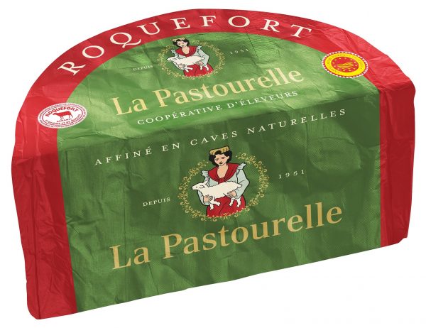 Artikel-Nr. 2670<br>ROQUEFORT LA PASTOURELLE AOP, Halbfester Schnittkäse aus Frankreich, 1,4 kg - AB KW 45!
