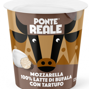 Artikel-Nr. 0395<br>MOZZARELLA BUFALA PONTE REALE TRÜFFEL, Käse in Flüssigkeit aus Italien, 125 g