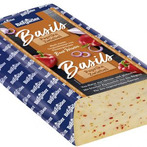 Artikel-Nr. 0349<br>BASILS PAPRIKA-ZWIEBEL BROT, Schnittkäsezubereitung aus Deutschland,<br>1,7 kg