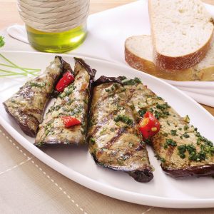 Artikel-Nr. 5513<br>AUBERGINEN GEGRILLT KRÄUTER&KNOBLAUCH MIT RAPSÖL, Antipasti aus Deutschland, 1,0 kg