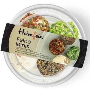 Artikel-Nr. 6227<br>BORNI MINIS 4er MIX, Frischkäsezubereitung aus Deutschland, <br>120 g