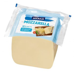 Artikel-Nr. 1770<br>MILRAM MOZZARELLA SCHNITTFEST, Pasta Filata Käse aus Deutschland, 2,5 kg
